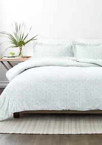Premium Ultra Soft Burst of Vines Print Duvet Cover Set