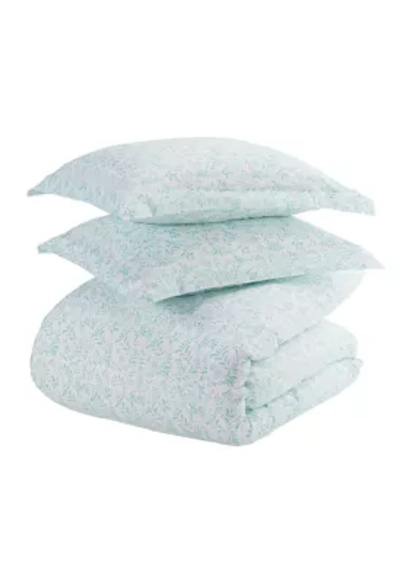 Premium Ultra Soft Burst of Vines Print Duvet Cover Set