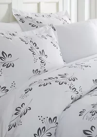 Premium Ultra Soft Simple Vine Print Duvet Cover Set