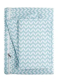 Premium Ultra Soft Puffed Chevron Print Duvet Cover Set