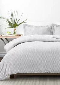 Premium Ultra Soft Quatrefoil Pattern Duvet Cover Set