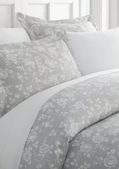 Premium Ultra Soft Rose Gray Pattern 3 Piece Duvet Cover Set
