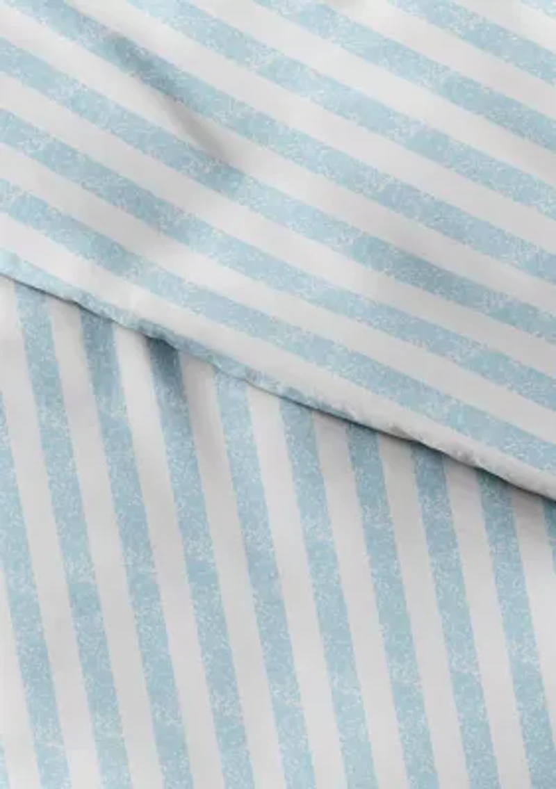 Premium Ultra Soft 3 Piece Puffed Rugged Stripes Duvet Cover Set