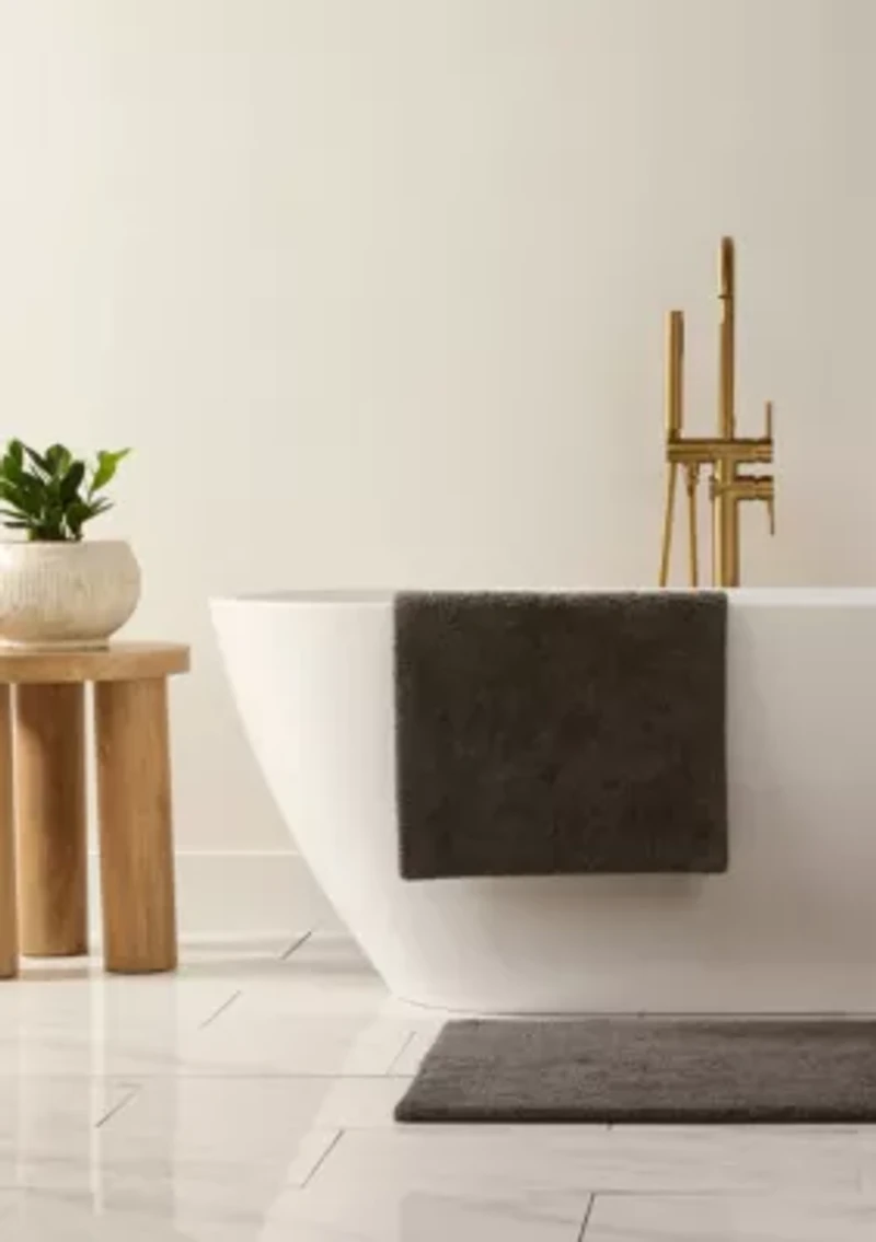 100% Cotton Reversible Solid Bath Mat