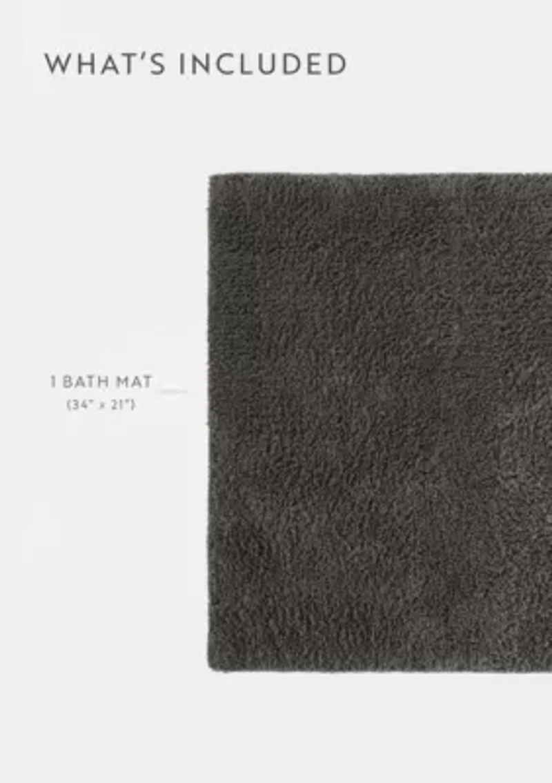 100% Cotton Reversible Solid Bath Mat