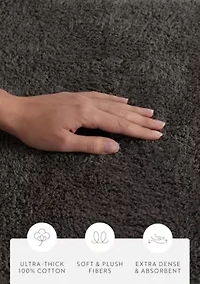 100% Cotton Reversible Solid Bath Mat