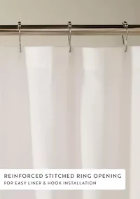 Cotton Blend Striped Shower Curtain