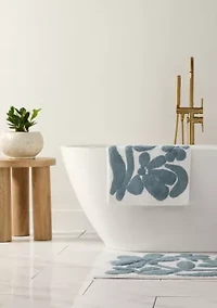 100% Cotton Floral Patterned Bath Mat