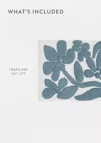 100% Cotton Floral Patterned Bath Mat