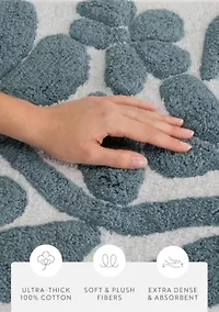 100% Cotton Floral Patterned Bath Mat