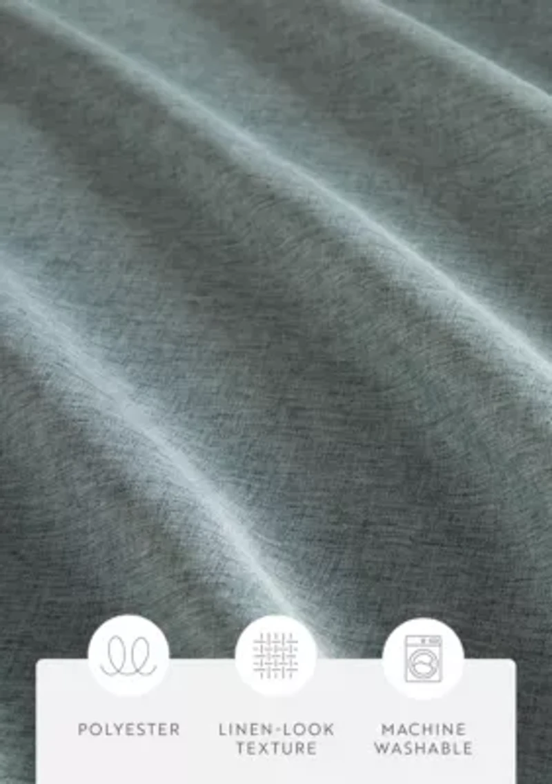 Linen-Look Shower Curtain