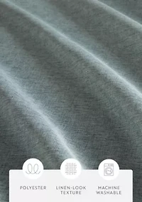 Linen-Look Shower Curtain