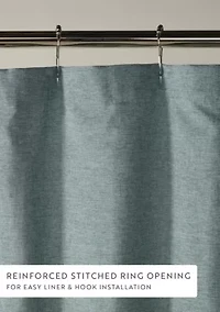 Linen-Look Shower Curtain