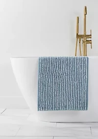 100% Cotton Pinstripe Patterned Bath Mat