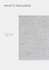 100% Cotton Pinstripe Patterned Bath Mat