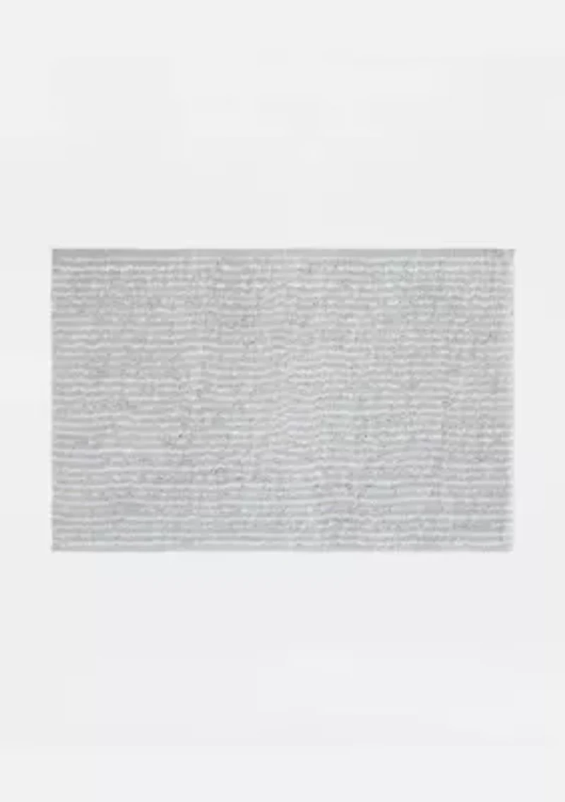 100% Cotton Pinstripe Patterned Bath Mat