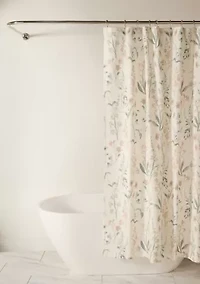 Timeless Floral Patterned Shower Curtain