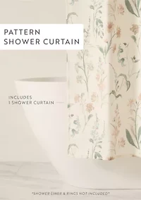 Timeless Floral Patterned Shower Curtain