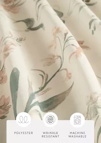 Timeless Floral Patterned Shower Curtain