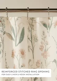 Timeless Floral Patterned Shower Curtain
