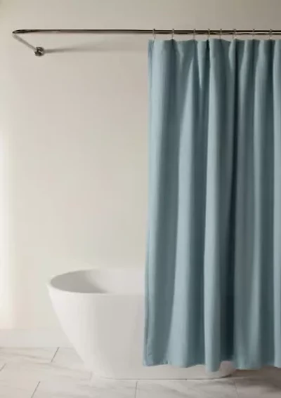 Cotton Blend Waffle Shower Curtain