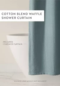Cotton Blend Waffle Shower Curtain