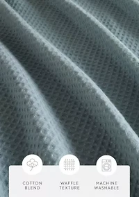 Cotton Blend Waffle Shower Curtain