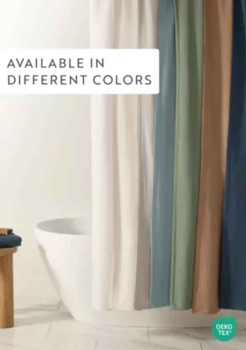 Cotton Blend Waffle Shower Curtain