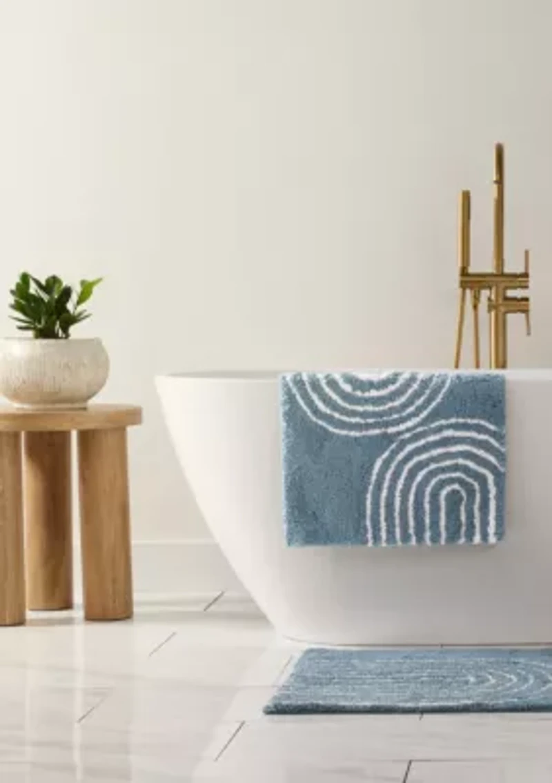 100% Cotton Modern Patterned Bath Mat