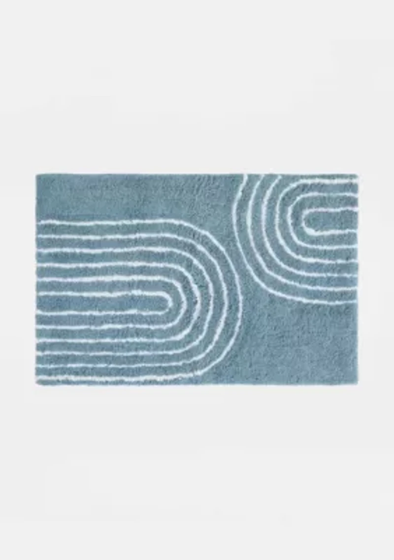 100% Cotton Modern Patterned Bath Mat