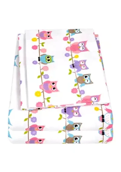 Kids Colorful Owls Sheet Set