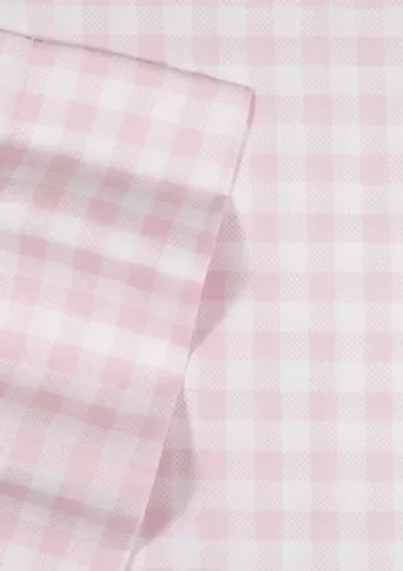 Kids Pink Gingham Pattern Sheet Set