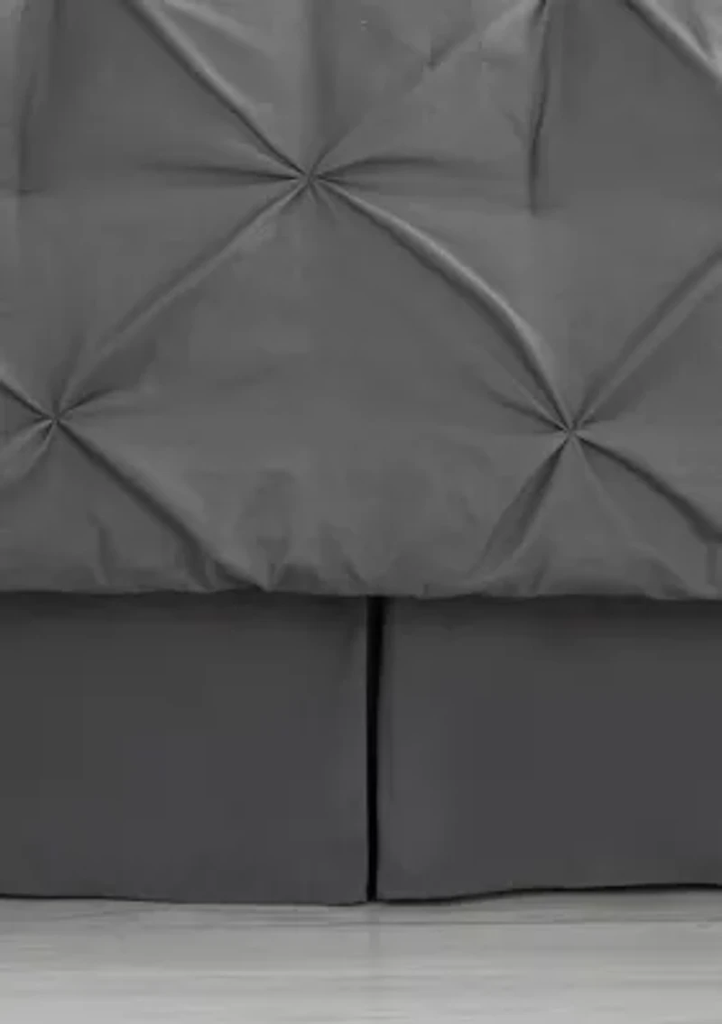 8 Piece Bed A Bag Pintuck Comforter Sheet Skirt Sham Set