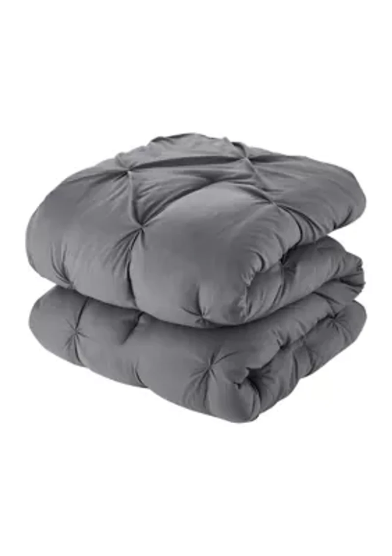 8 Piece Bed A Bag Pintuck Comforter Sheet Skirt Sham Set