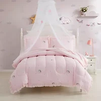 Kids Rainbow Unicorn Bed a Bag Comforter, Sham & Sheet Set