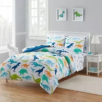 Kids Dinosaurs Bed a Bag Comforter, Sham & Sheet Set