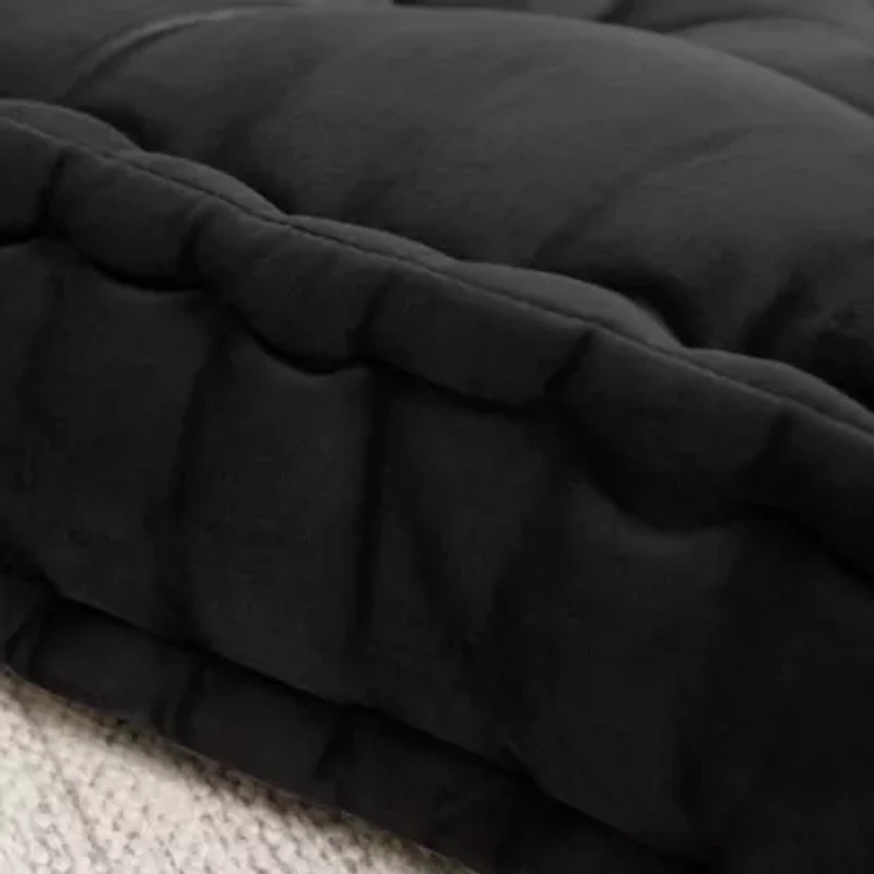 20" x Polyester Tufted Square Meditation Yoga Floor Pillow