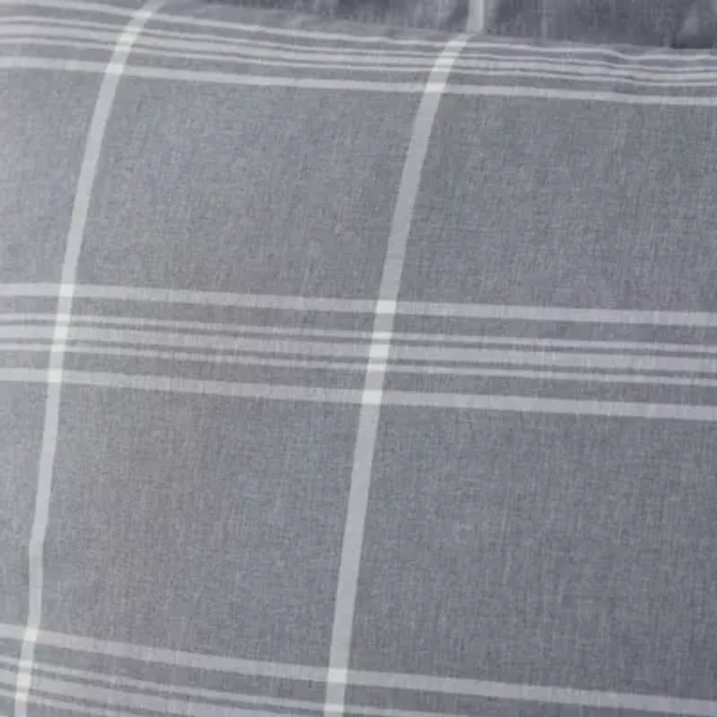 Chambray Weave Plaid Bed a Bag Comforter & Sheet Set