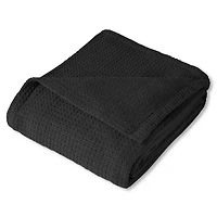 Grand Hotel 100% Cotton Houndstooth Stitch Pattern Woven Blanket