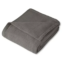 Grand Hotel 100% Cotton Houndstooth Stitch Pattern Woven Blanket