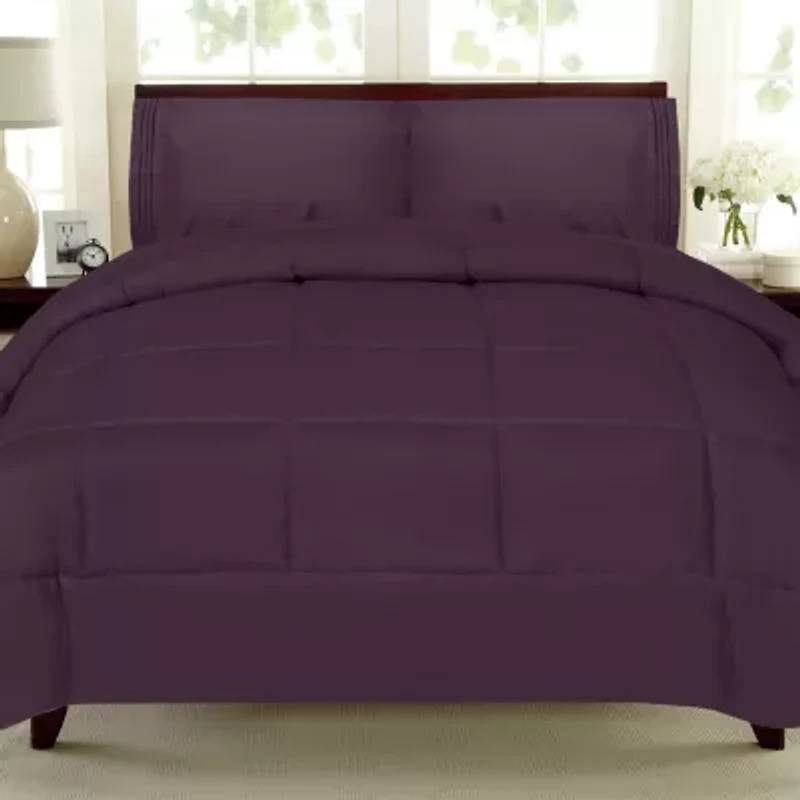Solid Color Comforter Polyester Fill Microfiber Covering