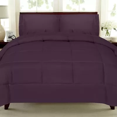 Solid Color Comforter Polyester Fill Microfiber Covering