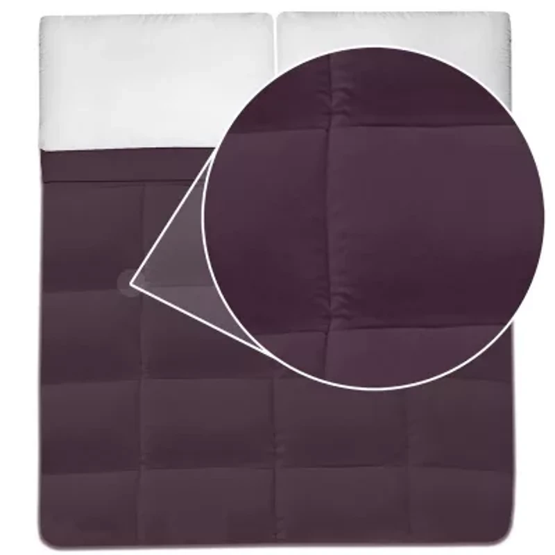 Solid Color Comforter Polyester Fill Microfiber Covering