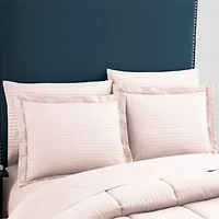 8 Piece Bed A Bag Hotel Dobby Embossed Comforter Sheet Skirt Sham Set