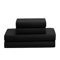 8 Piece Bed A Bag Hotel Dobby Embossed Comforter Sheet Skirt Sham Set