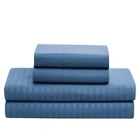 8 Piece Bed A Bag Hotel Dobby Embossed Comforter Sheet Skirt Sham Set