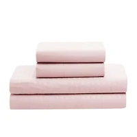 8 Piece Bed A Bag Hotel Dobby Embossed Comforter Sheet Skirt Sham Set