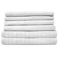 1500 Count 6 Piece Dobby Stripe 14" Pocket Sheet Set