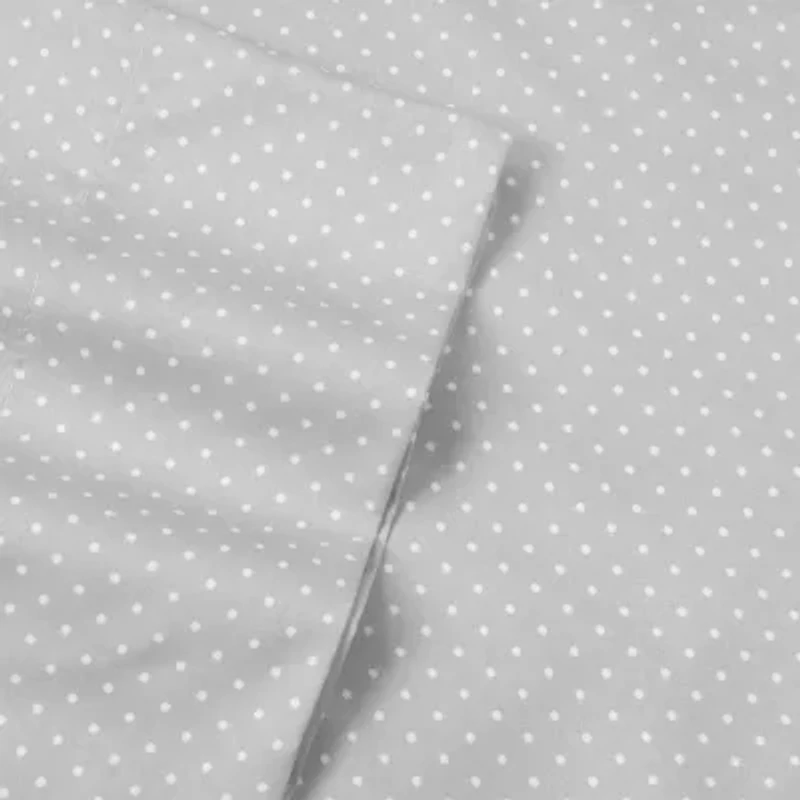 1800 Count Gray Pin Dot Print Microfiber Sheet Set
