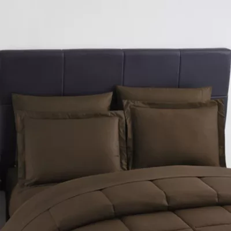 8 Piece Bed A Bag Greek Key Comforter Sheet Skirt Sham Set